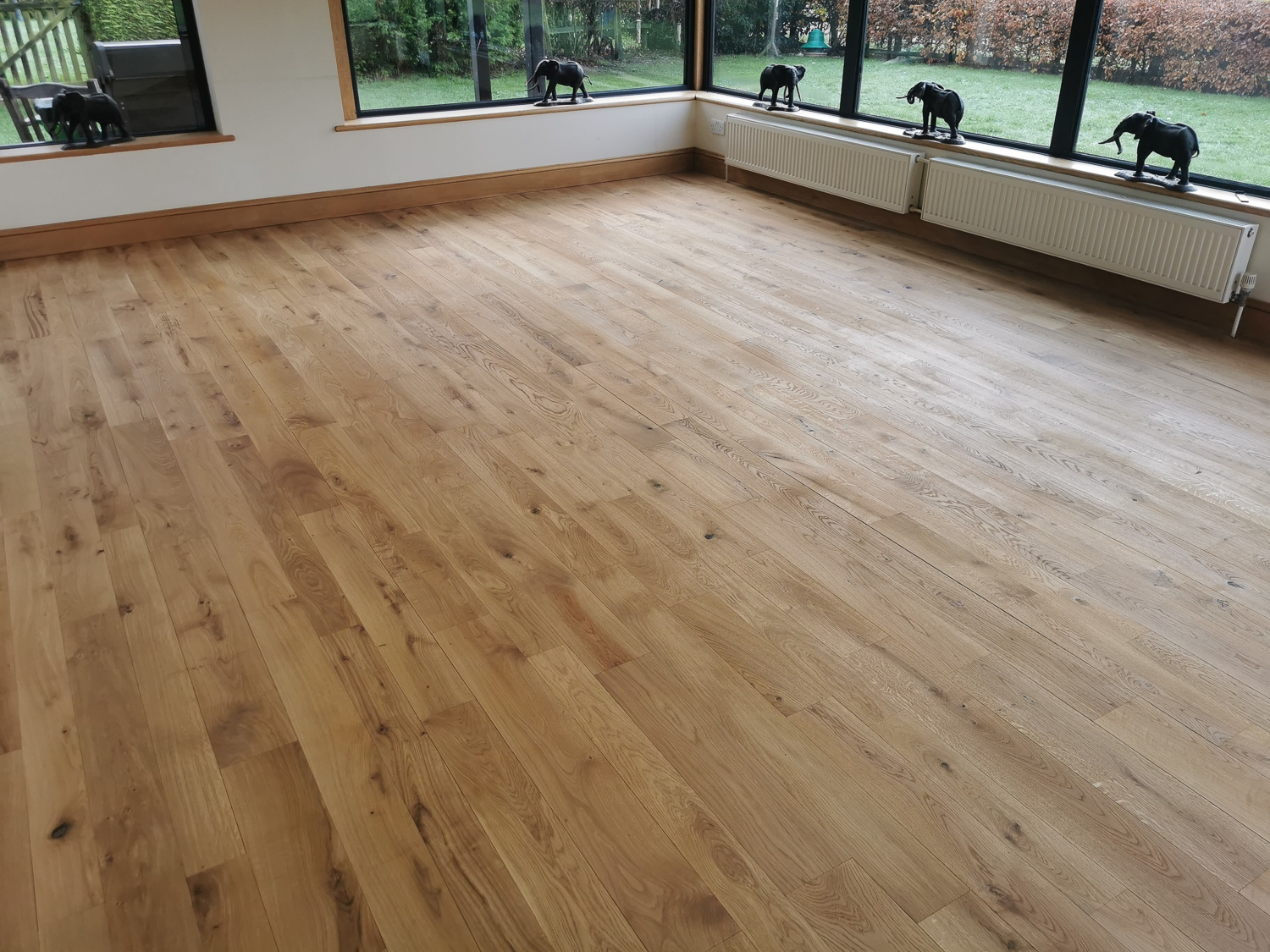 Solid oak flooring